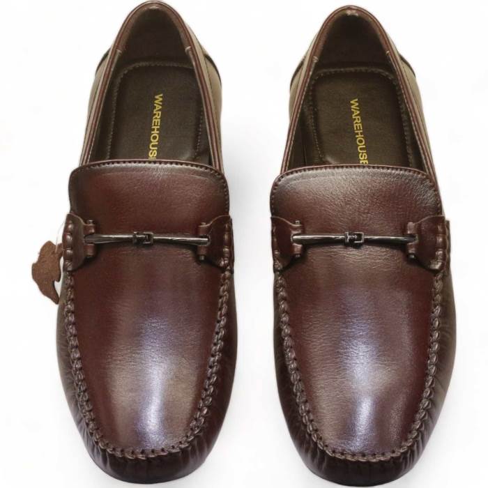 men leather formal slip on shoes