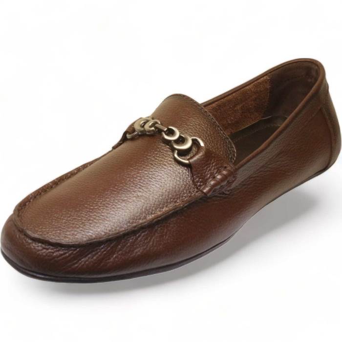 Men casual slip on shoes with buckle synthetic leather loafers 